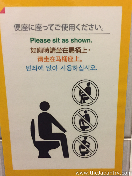 Zany Japanese signs about how to use the toilet
