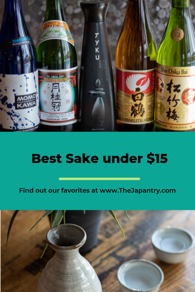 Pinterest graphic for best sake under $15