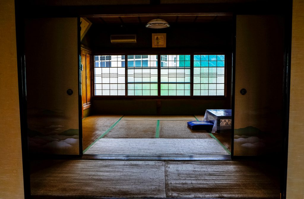 Japanese Traditional Tatami Room with Table