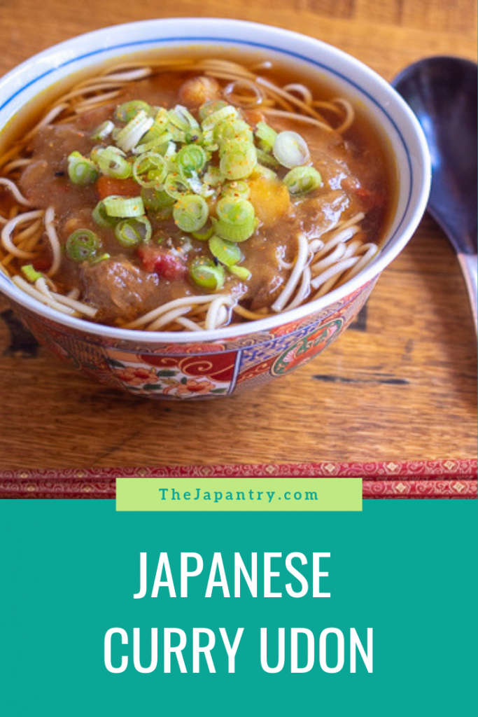Pinterest graphic for Japanese Curry Udon