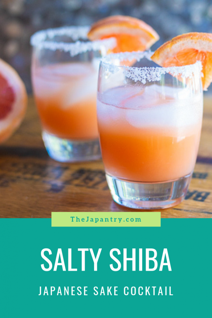 Pinterest graphic for Salty Shiba Cocktail | www.theJapantry.com