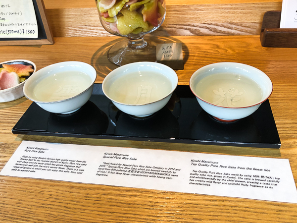 Japanese sake tasting in Kyoto