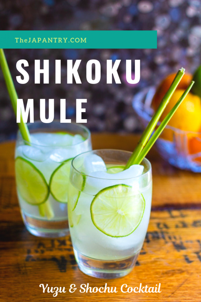 Pinterest graphic for Shikoku Mule - Yuzu Moscow Mule