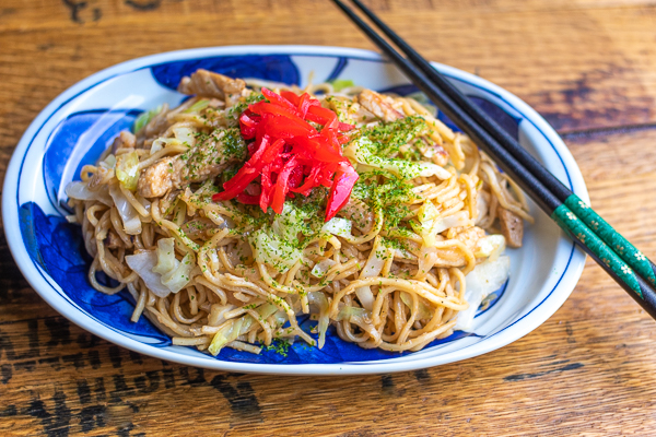Cloth Tapestry Noren  " Fried noodles " in Japanese Yakisoba 