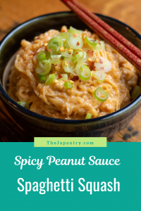 Spicy Asian Peanut Spaghetti Squash | The Japantry