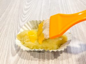 Japanese sweet potato basting with egg yolk